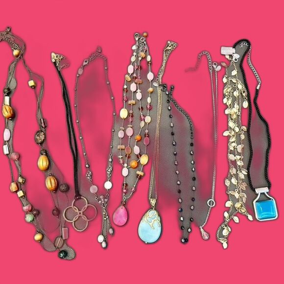 Lia Sophia Statement Beaded Pendant Necklace Bundle # - Picture 6 of 6